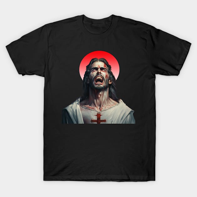 Vampire Jesus! T-Shirt by The Symbol Monger